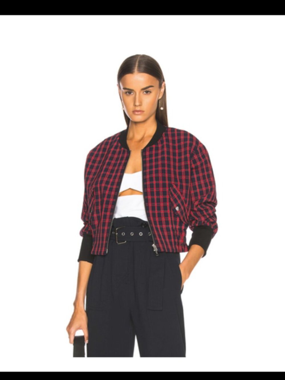 Plaid Bomber Jacket NWT size 12
